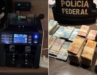 PF encontra m�quina de contar dinheiro e pilhas de notas em investiga��o de fraude no INSS
